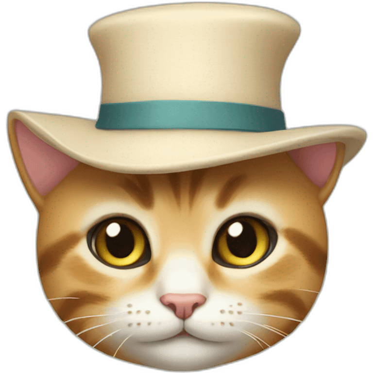 Little cat with little hat emoji