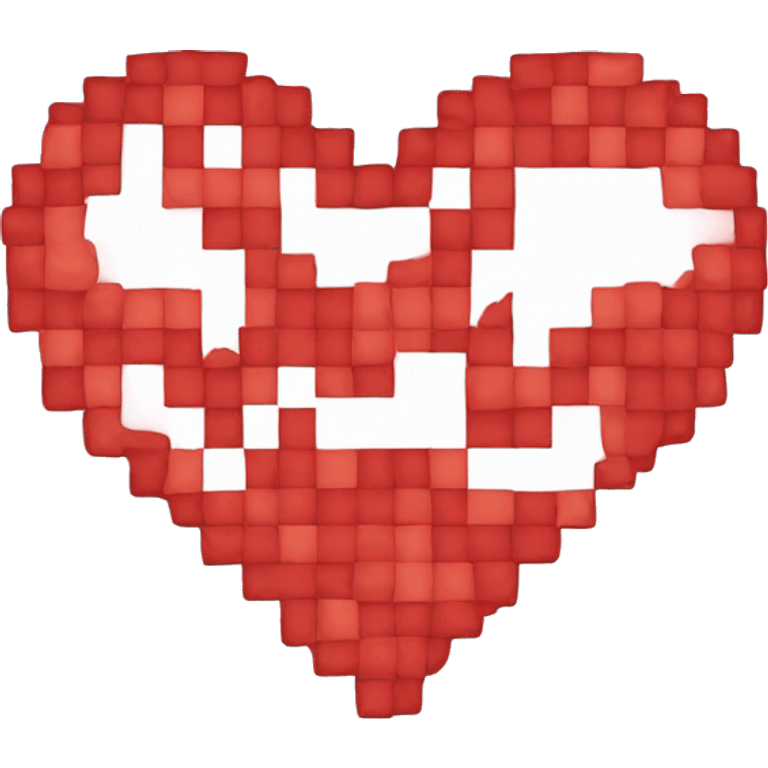 Simple Red pixel heart ❤️  emoji