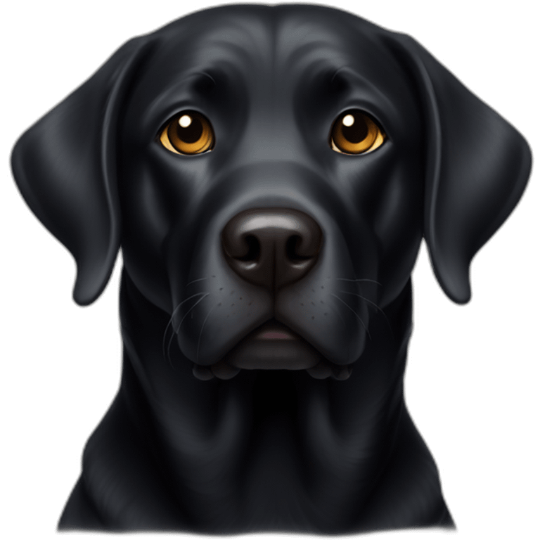 Senior Black lab small forehead emoji