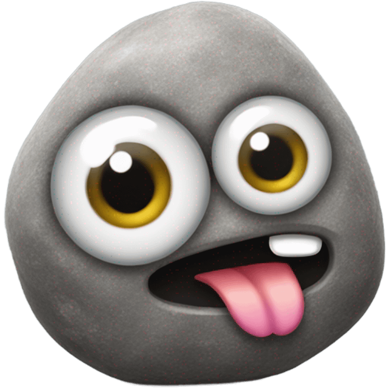 pet rock with googly eyes emoji