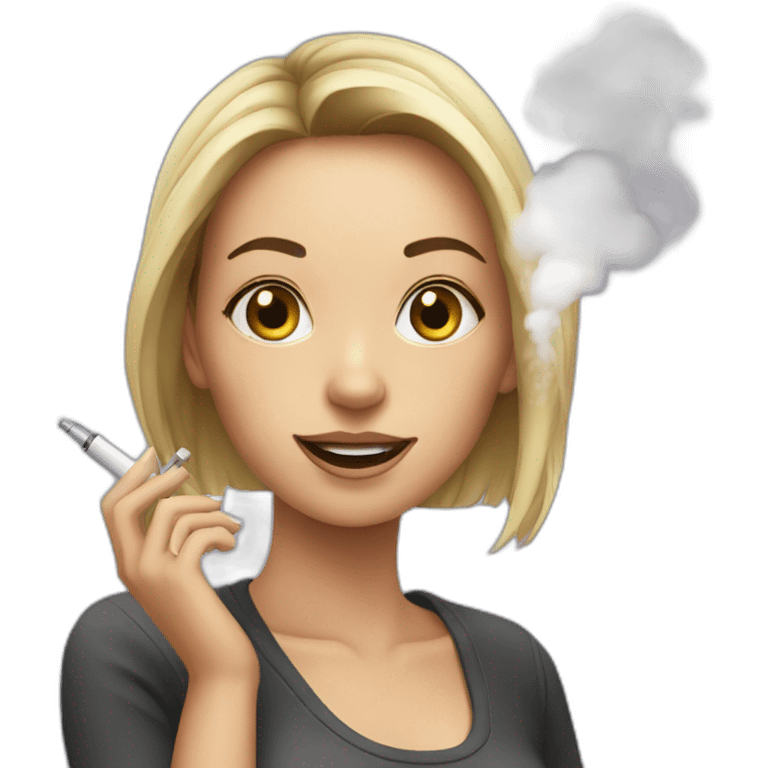 vaping girl  emoji