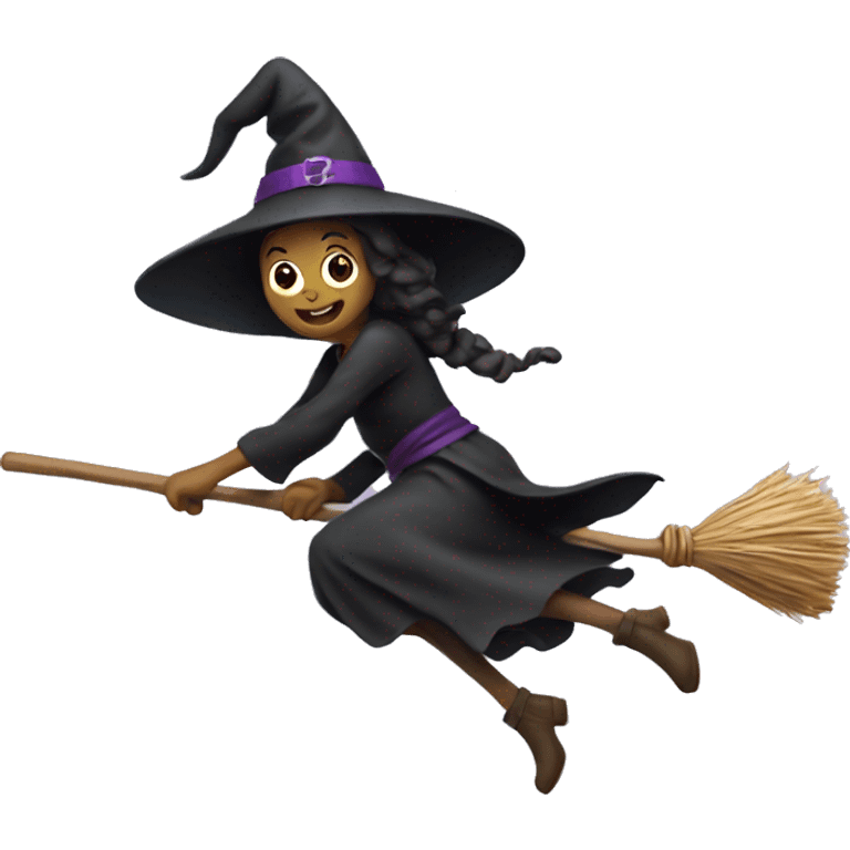 witch flying on a broom emoji