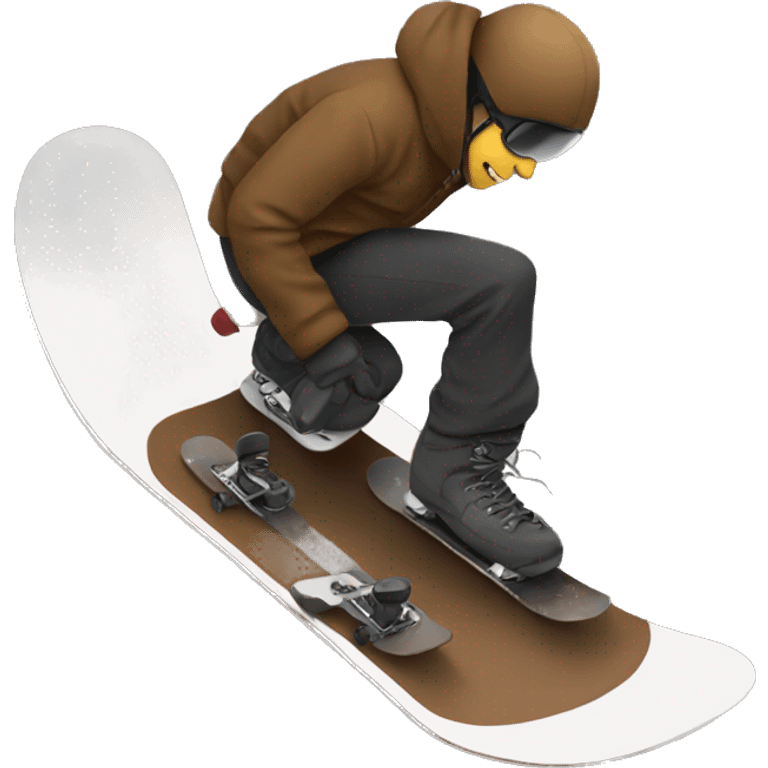 Brown snowboard emoji