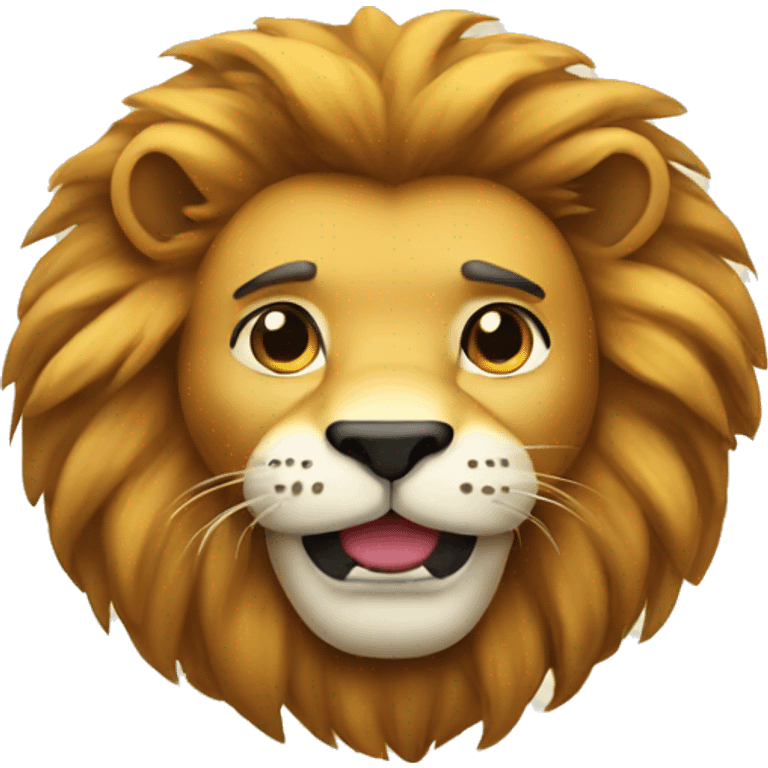 Lion with mustache emoji