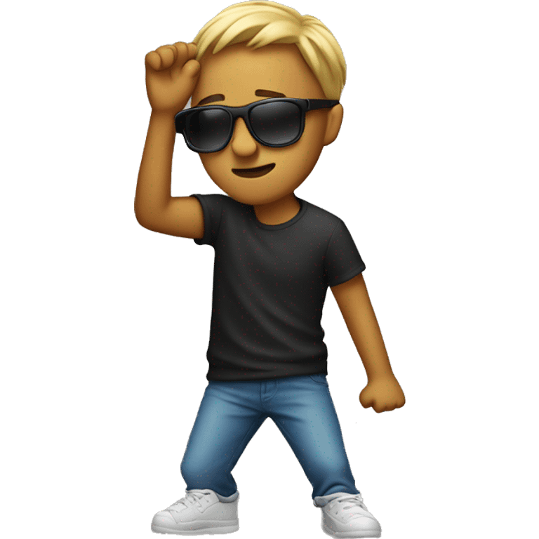 Person dabbing while wearing sunglasses  emoji