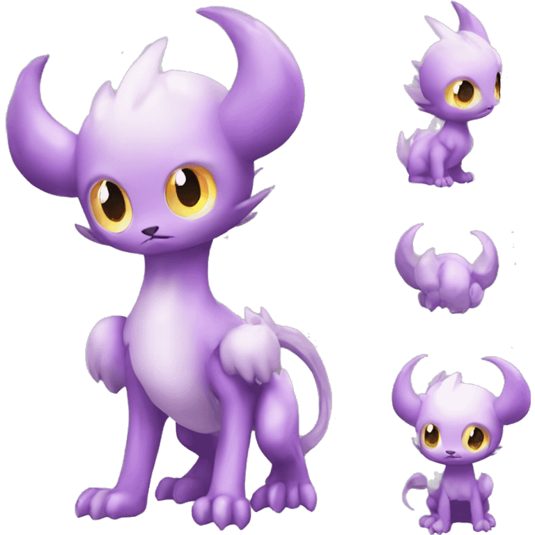 cute cool edgy sharp eldritch ethereal magical Digimon-Fakemon-animal full body emoji