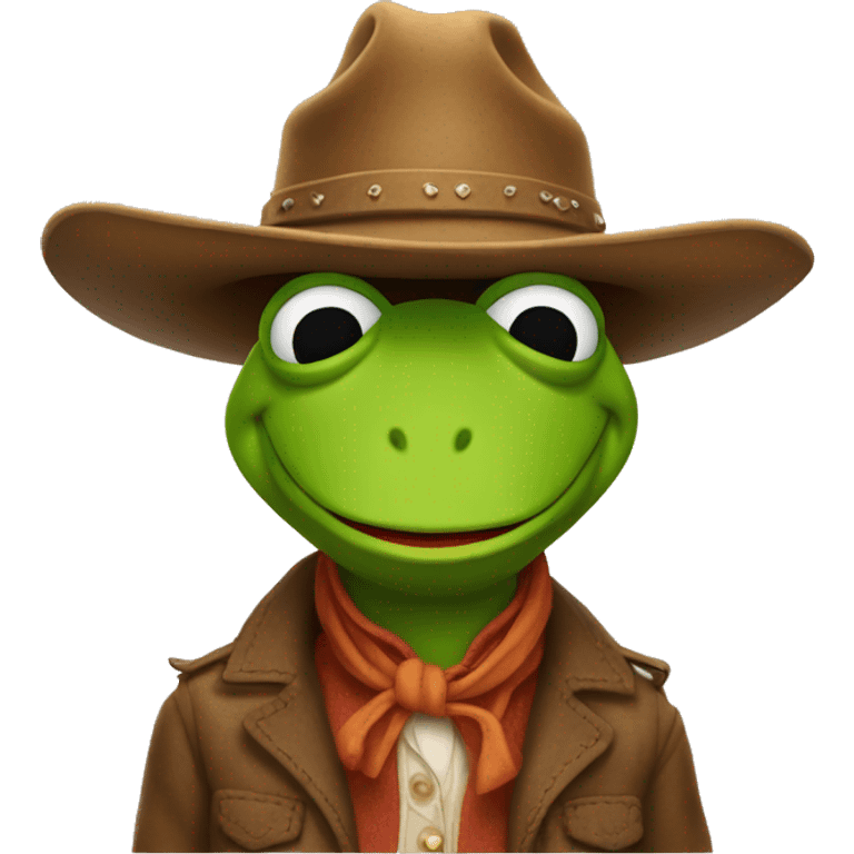 kermit the frog with cowboy hat emoji