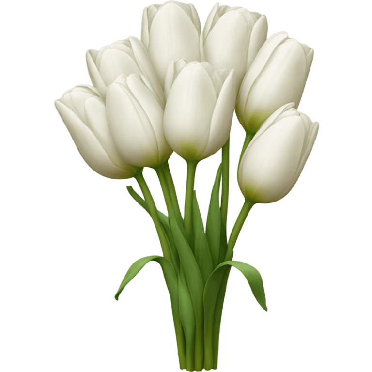 white tulip bouquet  emoji