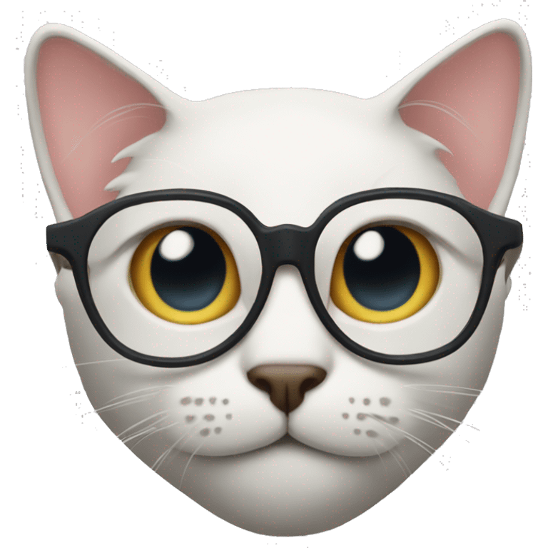 Cat with glasees emoji