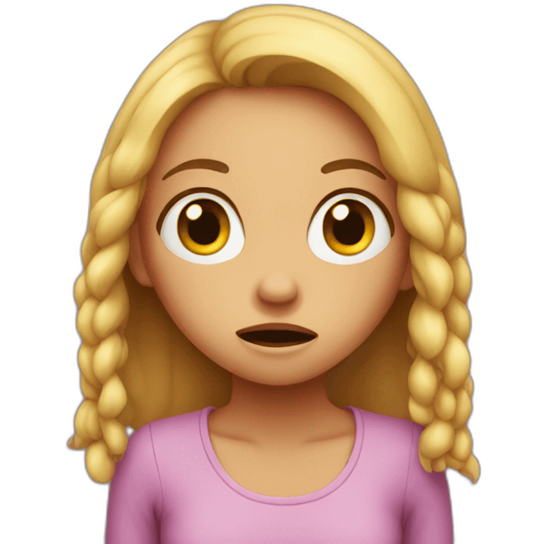 scared girl emoji