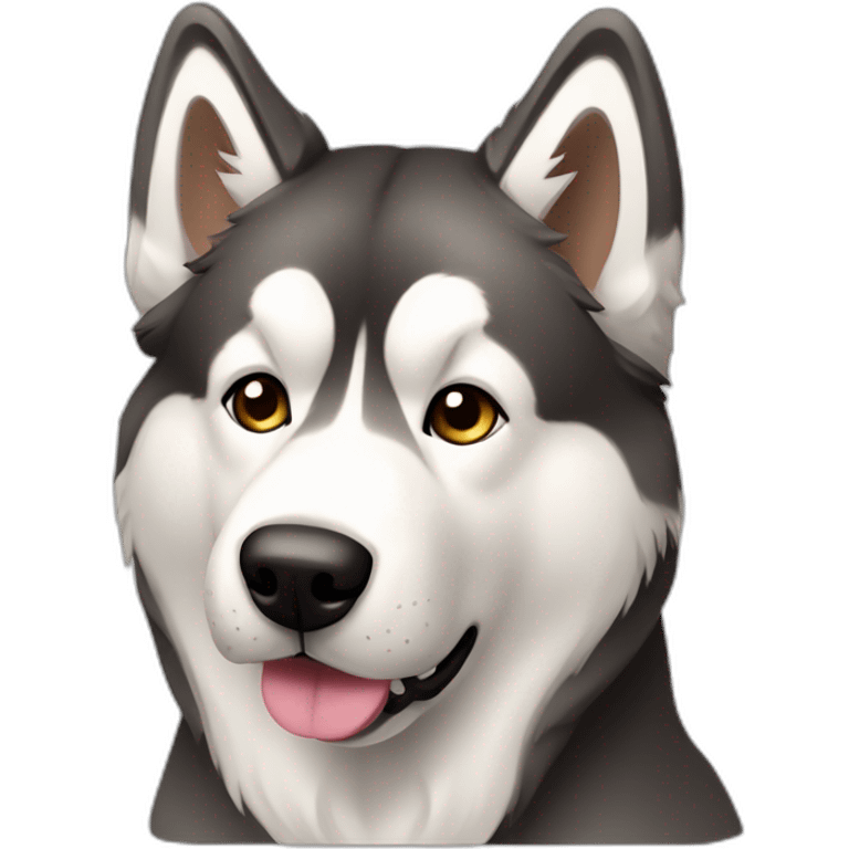 Dog alaskan malamute full-body emoji