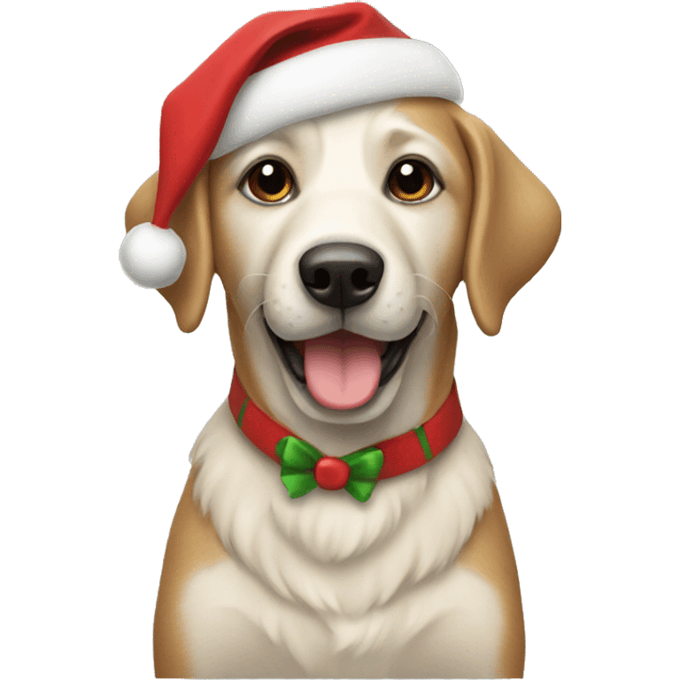 Christmas dog emoji