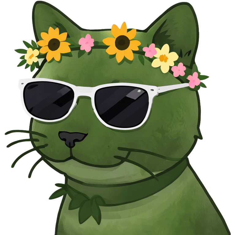 Cat with sunglasses emoji