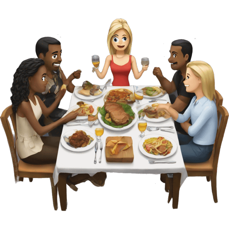 Friends dinner  emoji