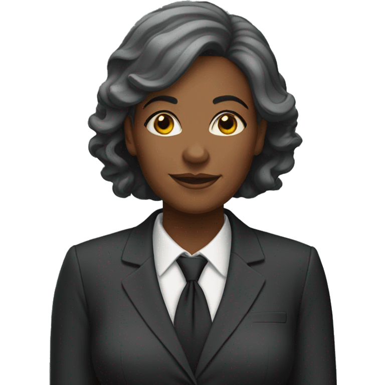 A  middle-aged  black  woman  dressed  in  a  suit. emoji