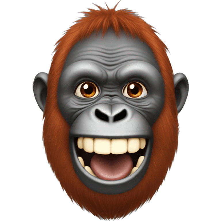 Orangutan mewing emoji