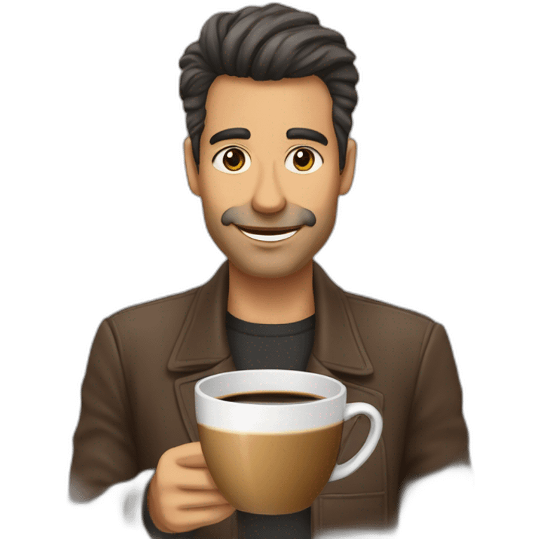 Donne-moi un homme qui boit son café un Sigma emoji