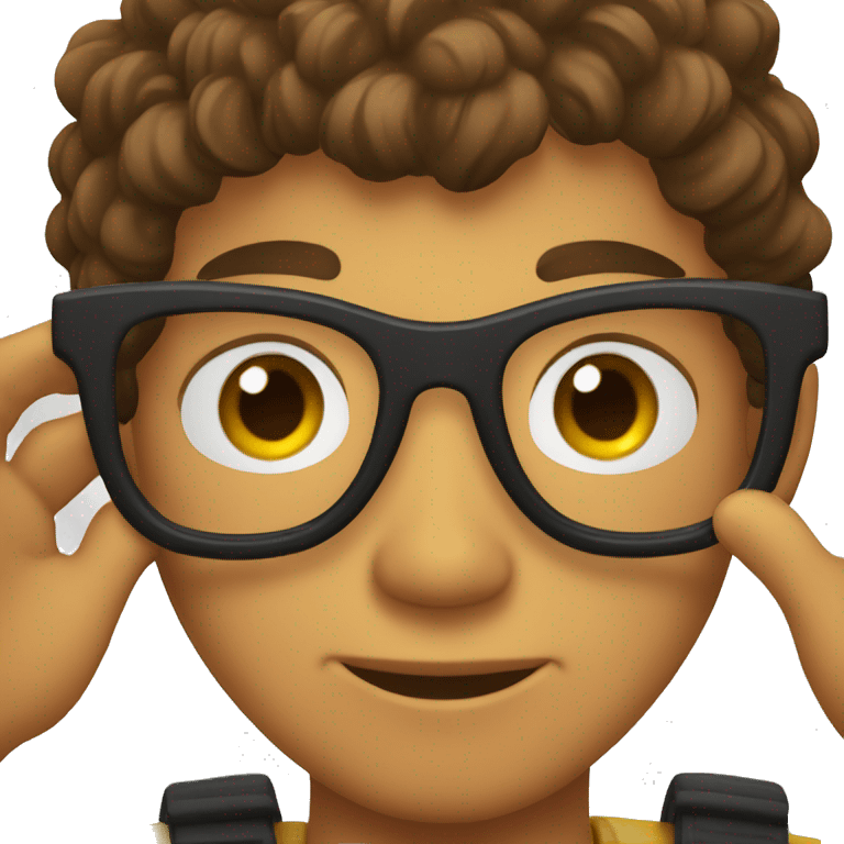 glasses on solo boy's back emoji