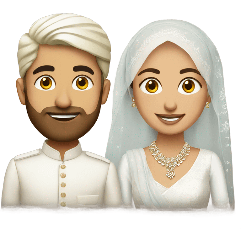 Pakistani white wedding  emoji