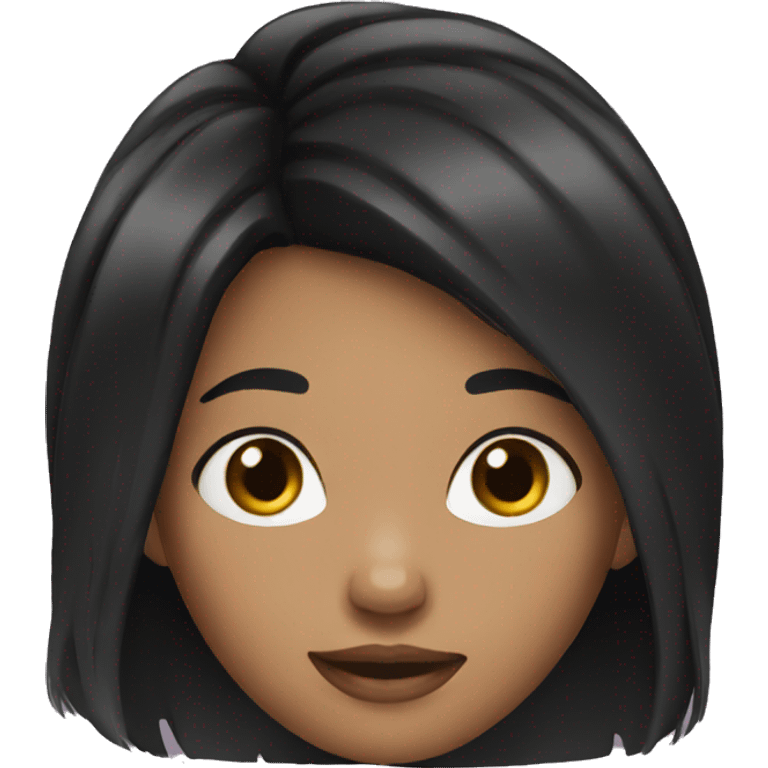 Black hair girl emoji