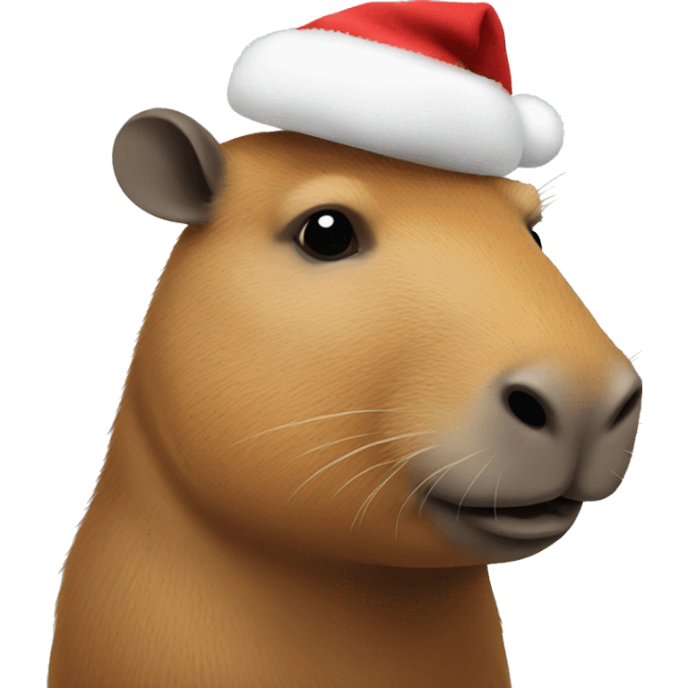 A Christmas capybara  emoji