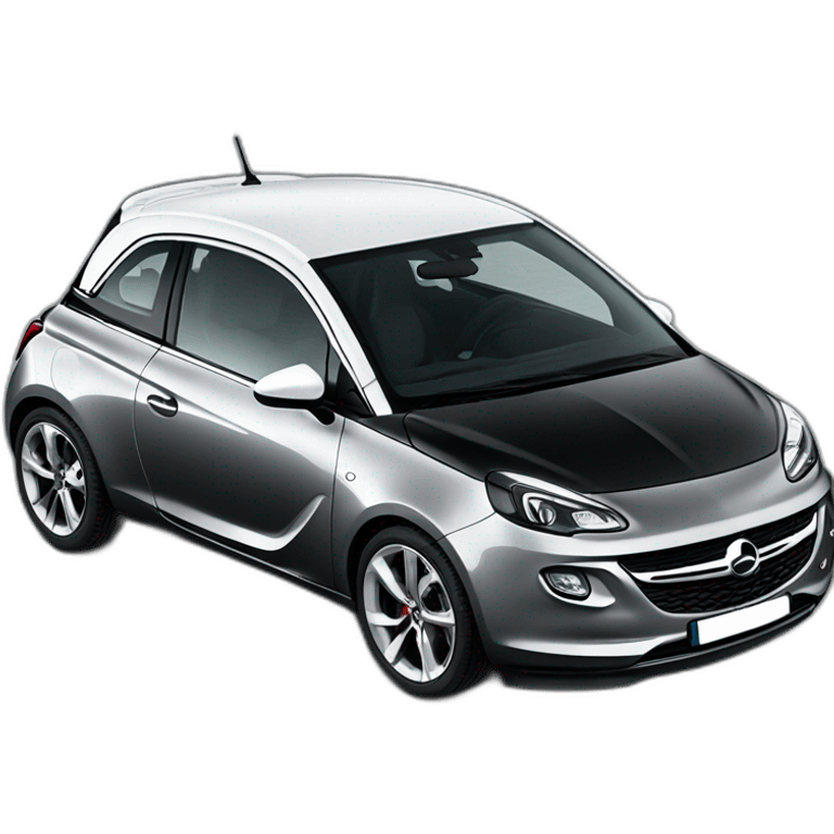 opel adam noire avec toit en blanc emoji