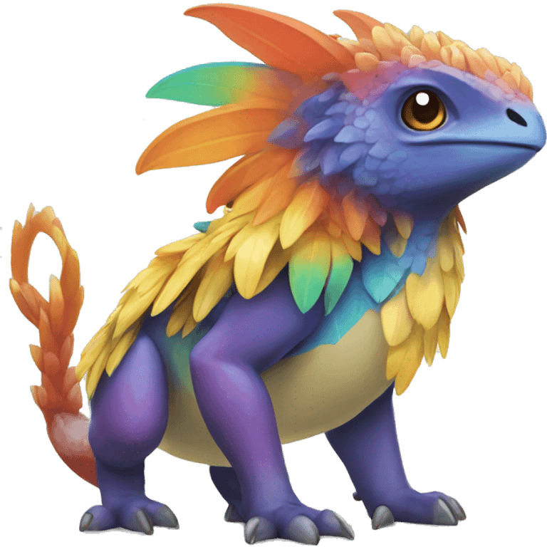 Colorful tropical Pokémon fantasy animal creature  emoji