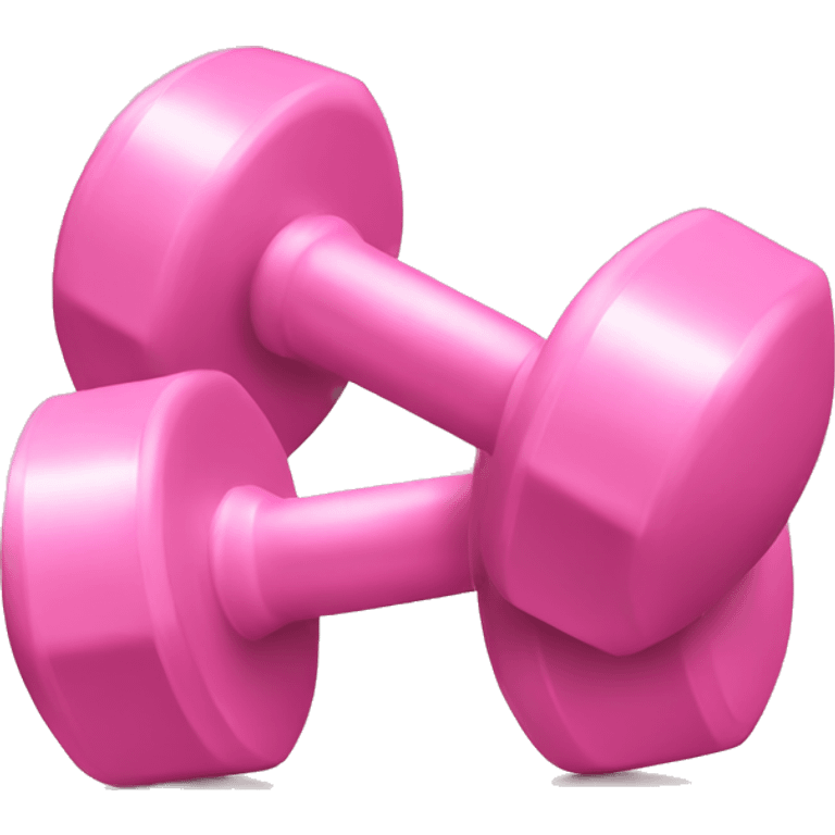 soft pink dumbbells emoji