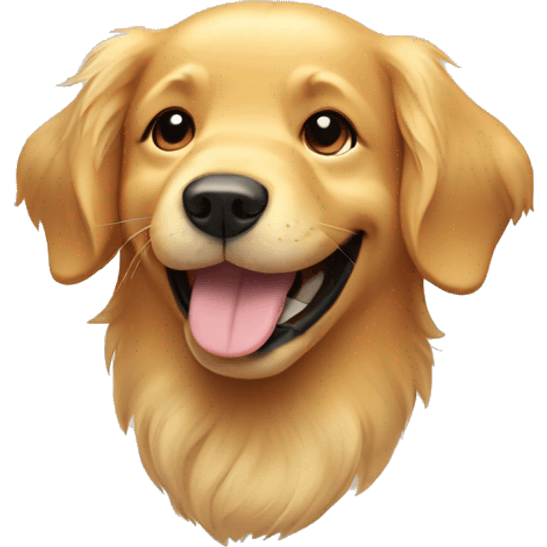 golden retriever smiling emoji