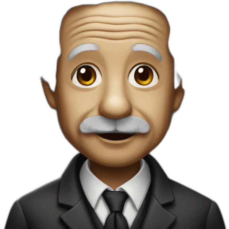 albert einstein with black skin color emoji