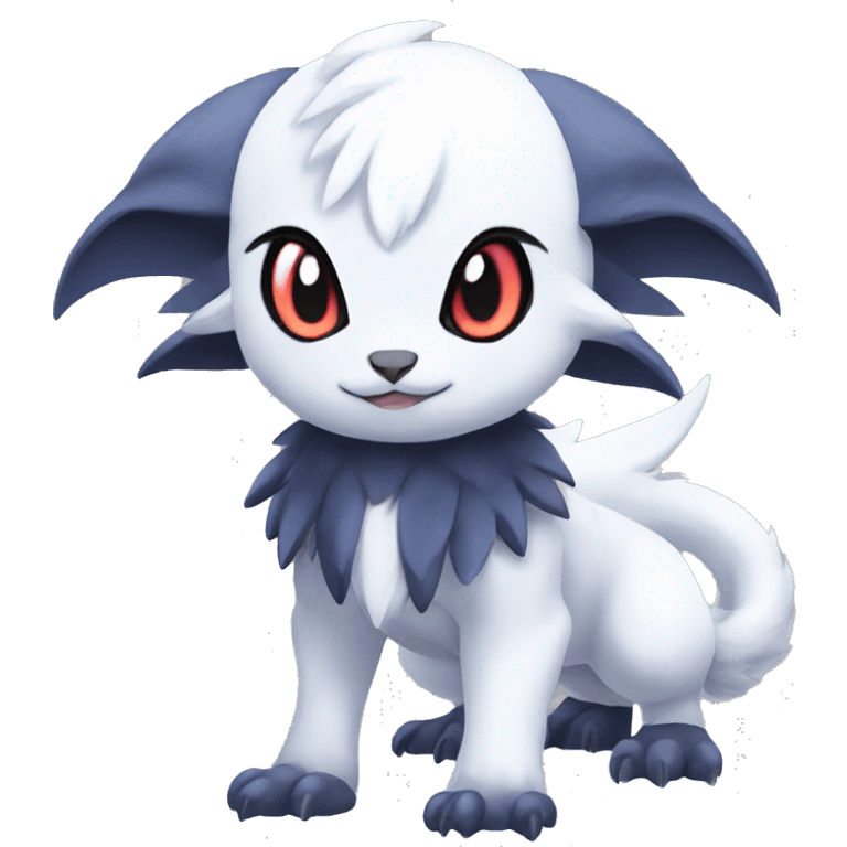 Cute Cool Kawaii Baby Nargacuga-Absol-Pokémon Full Body Detailed High Quality emoji