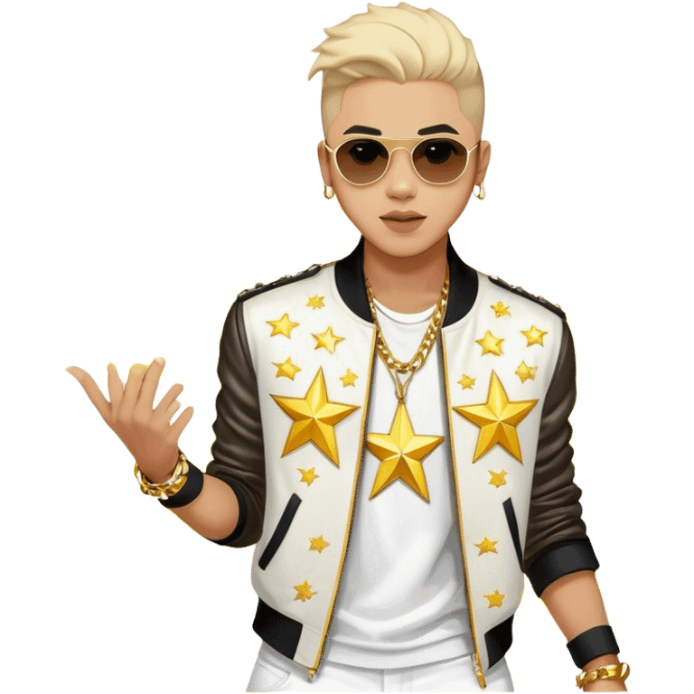 Cinematic Realistic portrait of Sơn Tùng M‑TP, shown as a dynamic pop star with a modern, stylish look and detailed contemporary clothing, illuminated by vibrant, energetic lighting that highlights his star power emoji