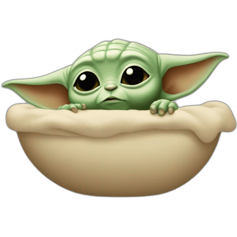 Bébé Yoda qui dort emoji