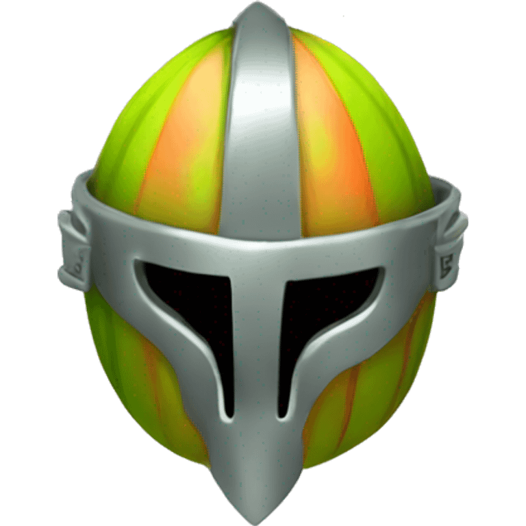 melon knight's head whit steal helmet emoji