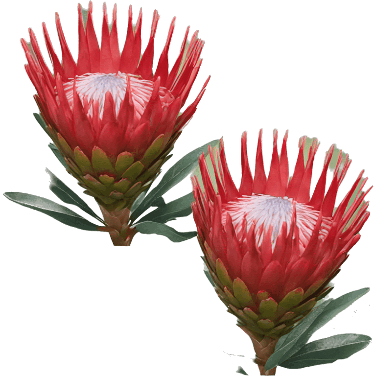 Beautiful red protea emoji