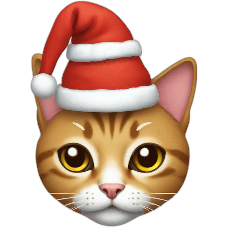 Christmas hat cat emoji