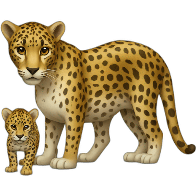 Pomme et un jaguar emoji