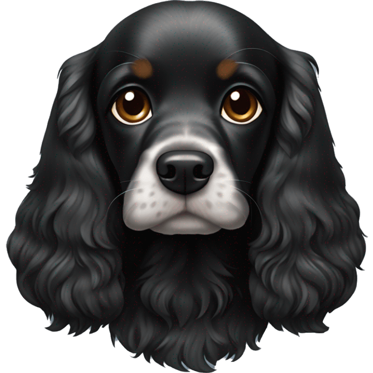 black small cocker spaniel dog emoji