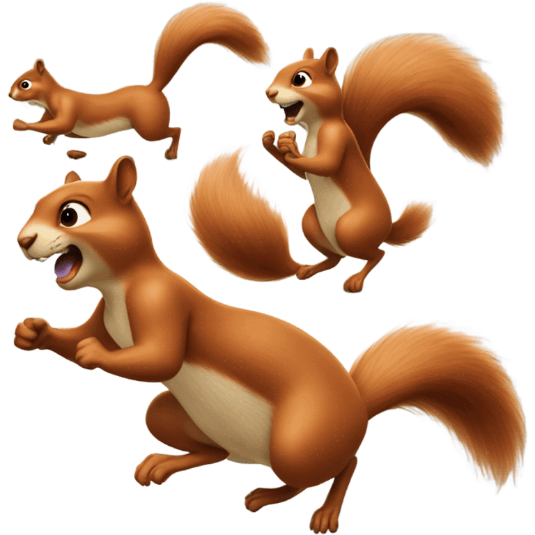 Running squirrels emoji