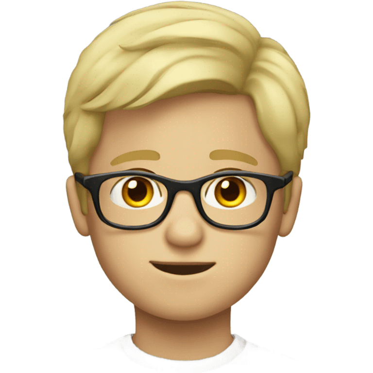 blonde haired boy with glasses emoji