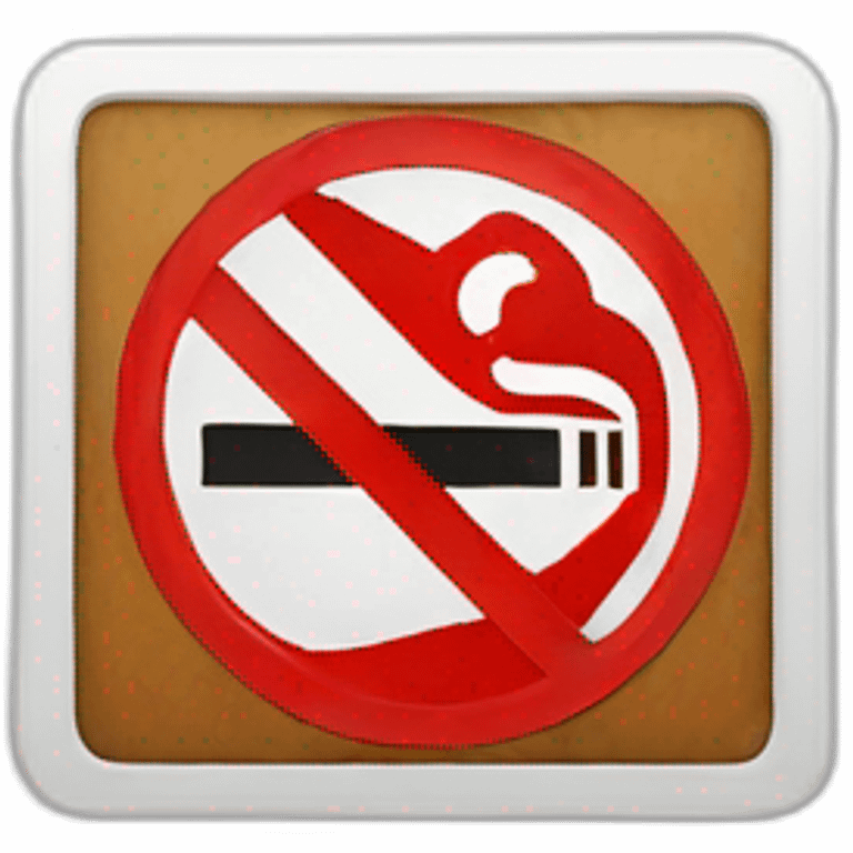 'no smoking' sign with a heart inside emoji