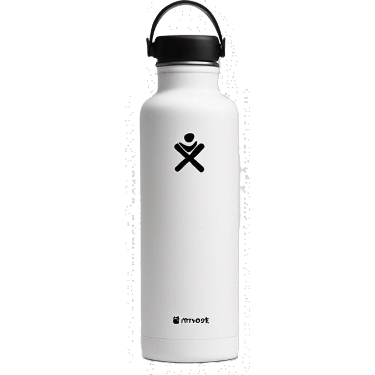 hydro flask water bottle white emoji