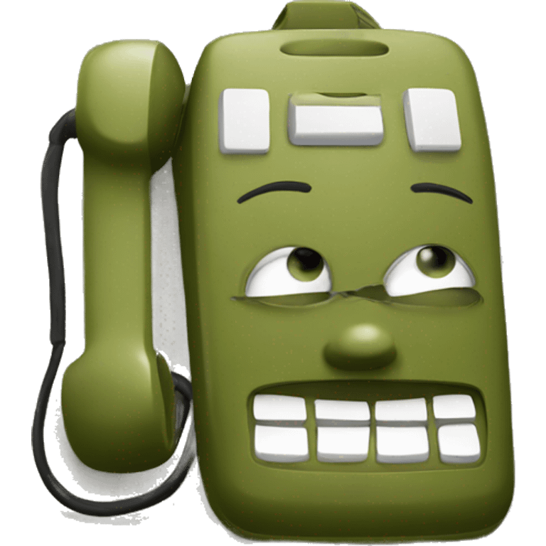 olive color phone emoji