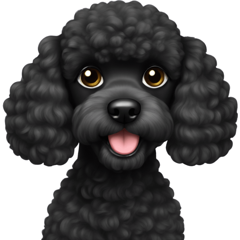 small black poodle  emoji