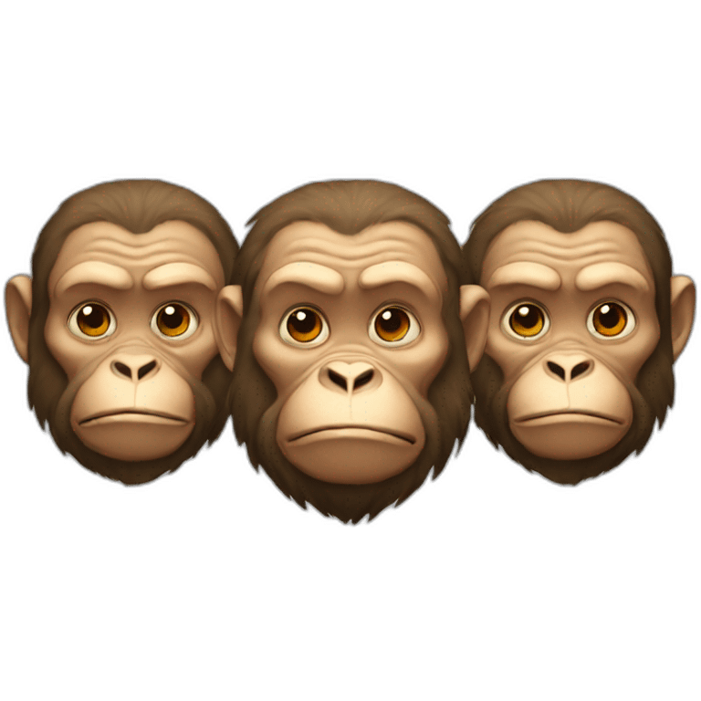 3 old fat monkeys emoji