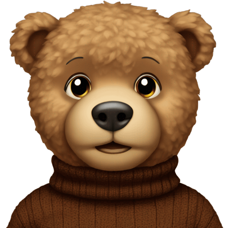 Teddy Bear wearing a turtleneck sweater  emoji