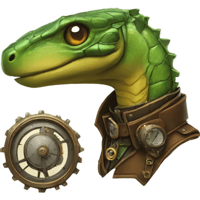 Steampunk reptile emoji