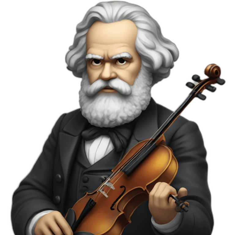 karl marx plays the violin emoji