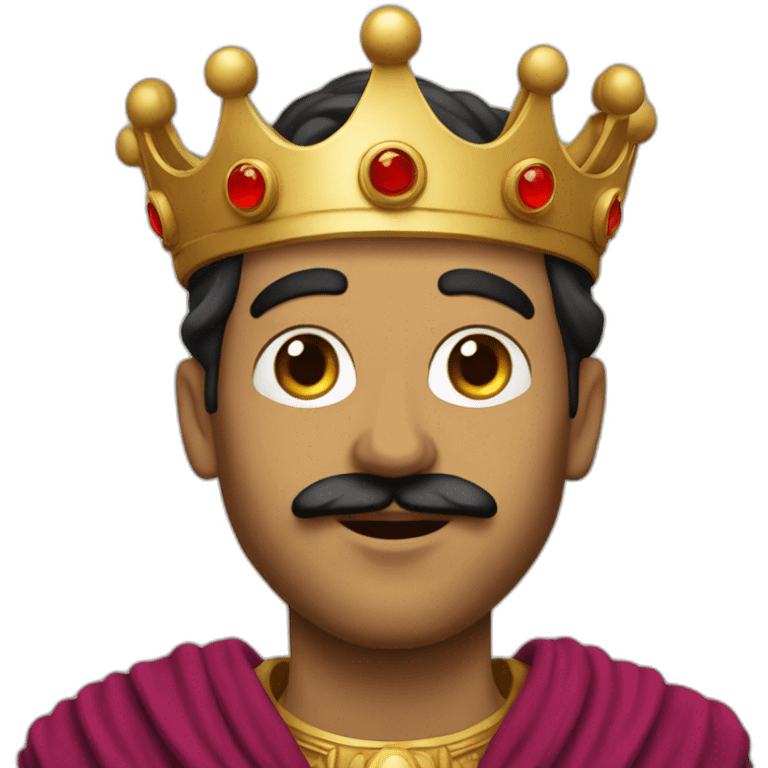 El bey Tunisia with a beatd, a moustache and a crown  emoji