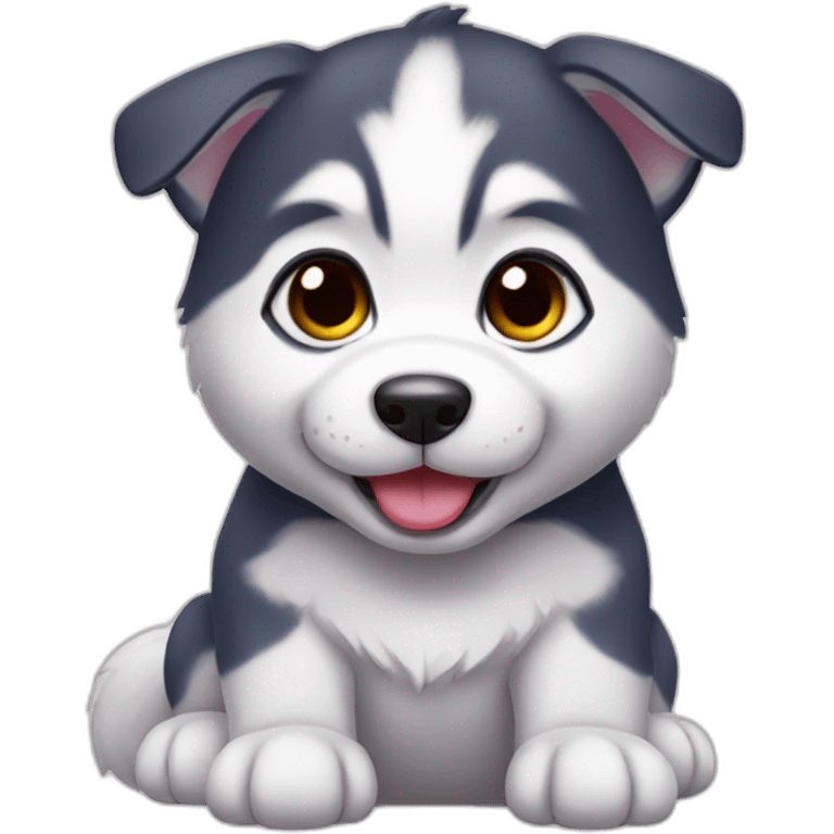 Husky puppy emoji